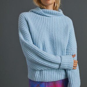 Anthropologie Maeve Athena Cowl Neck Sweater XS Blue